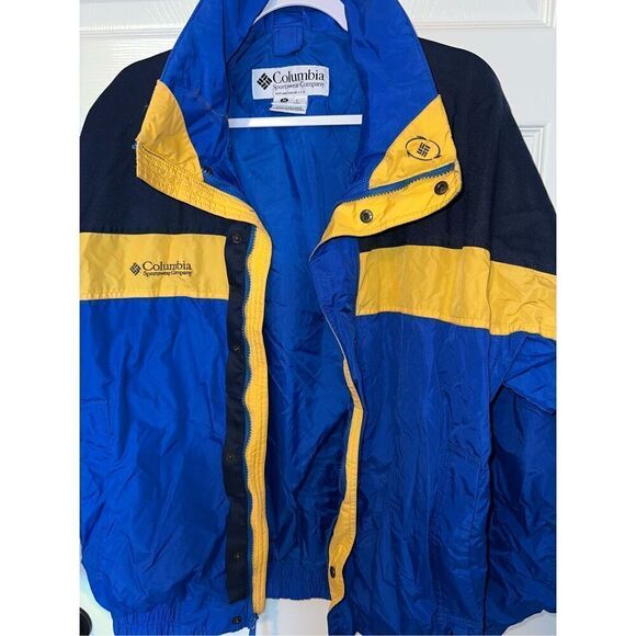 Vintage Columbia Sportswear Company Bugaboo Blue Yellow Black Mens Medium Jacket - Picture 4 of 9